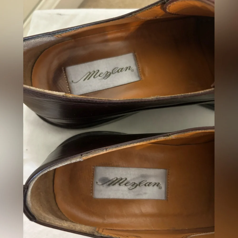 Mezlan Made in Spain Handcrafted Dark Brown Men’s Dress Shoes 9.5 M or 9-1/2 M - Picture 11 of 15